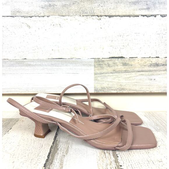 Dolce Vita Women’s 9.5 Tan Baylor Leather Kitten Heel Ankle Buckle Sandal Shoes - Picture 2 of 9